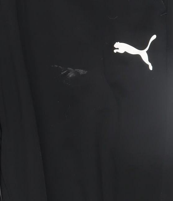 Mens UK Size L PUMA Regular Fit Track Pants Black Trousers