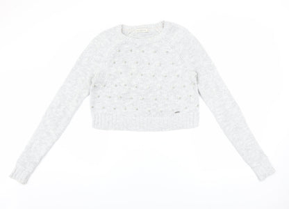 Womens UK Size XS Abercrombie & Fitch Grey Pullover Jumper