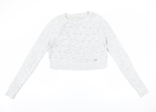 Womens UK Size XS Abercrombie & Fitch Grey Pullover Jumper
