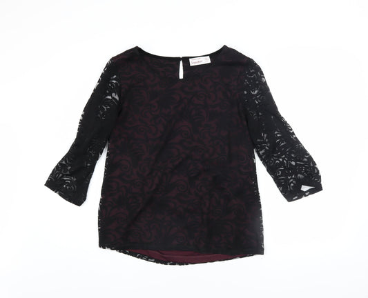 Womens UK Size 14 Dunnes Stores Black Tunic Blouse