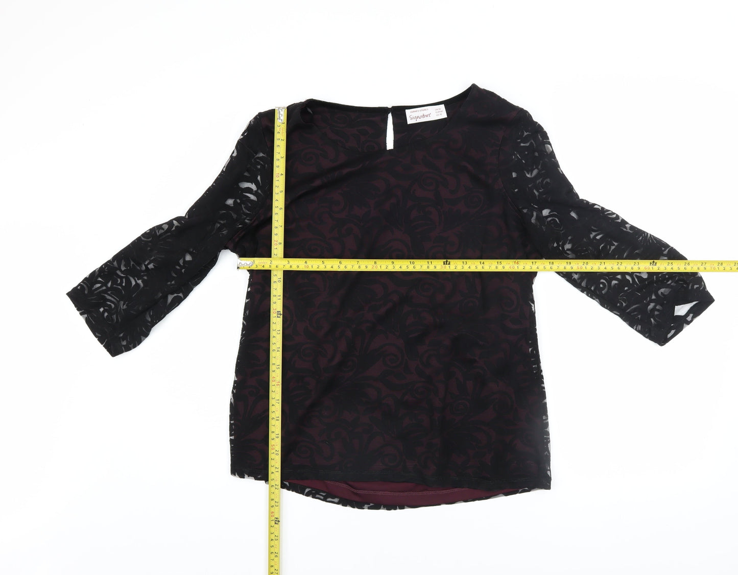 Womens UK Size 14 Dunnes Stores Black Tunic Blouse