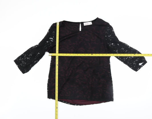 Womens UK Size 14 Dunnes Stores Black Tunic Blouse