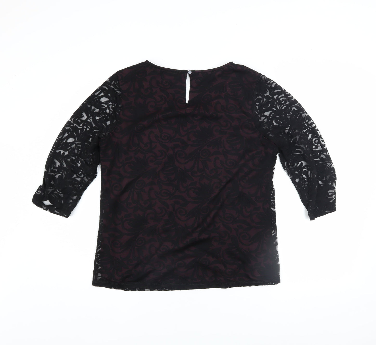 Womens UK Size 14 Dunnes Stores Black Tunic Blouse