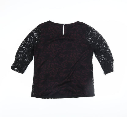 Womens UK Size 14 Dunnes Stores Black Tunic Blouse