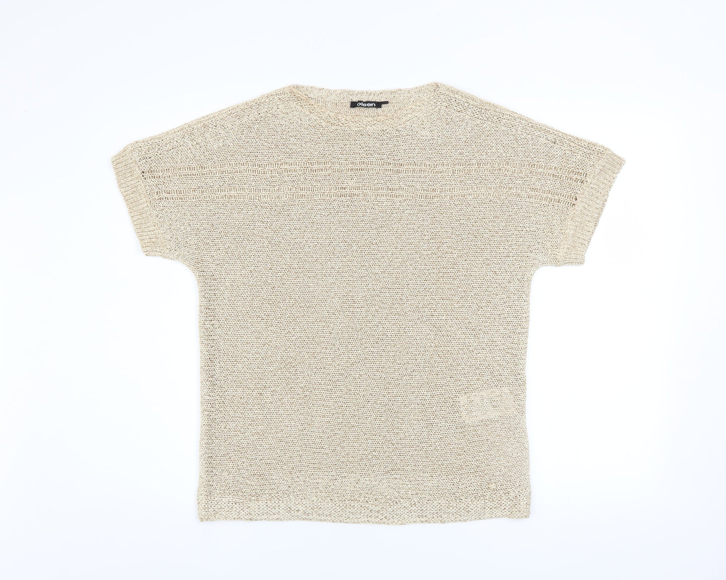 Womens UK Size 8 Olsen Beige Basic Blouse