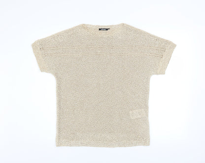 Womens UK Size 8 Olsen Beige Basic Blouse