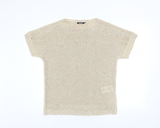 Womens UK Size 8 Olsen Beige Basic Blouse