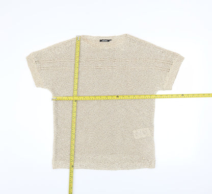 Womens UK Size 8 Olsen Beige Basic Blouse