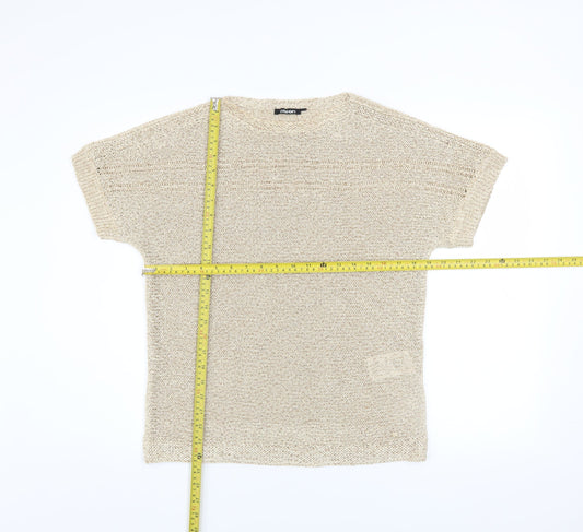 Womens UK Size 8 Olsen Beige Basic Blouse