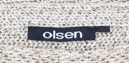 Womens UK Size 8 Olsen Beige Basic Blouse