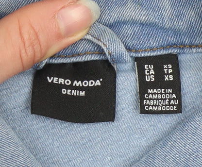 Womens UK Size XS VERO MODA Blue Basic Jacket
