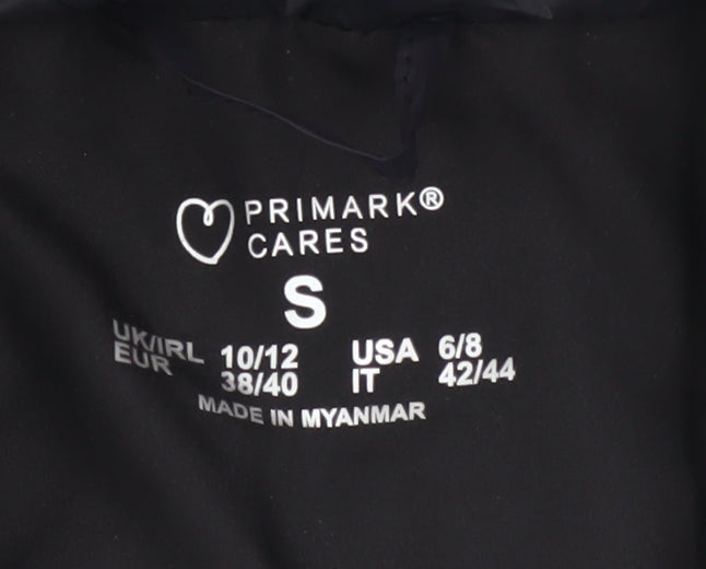 Womens UK Size S Primark Black Puffer Jacket
