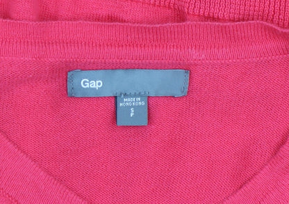 Womens UK Size S Gap Pink Cardigan Jumper