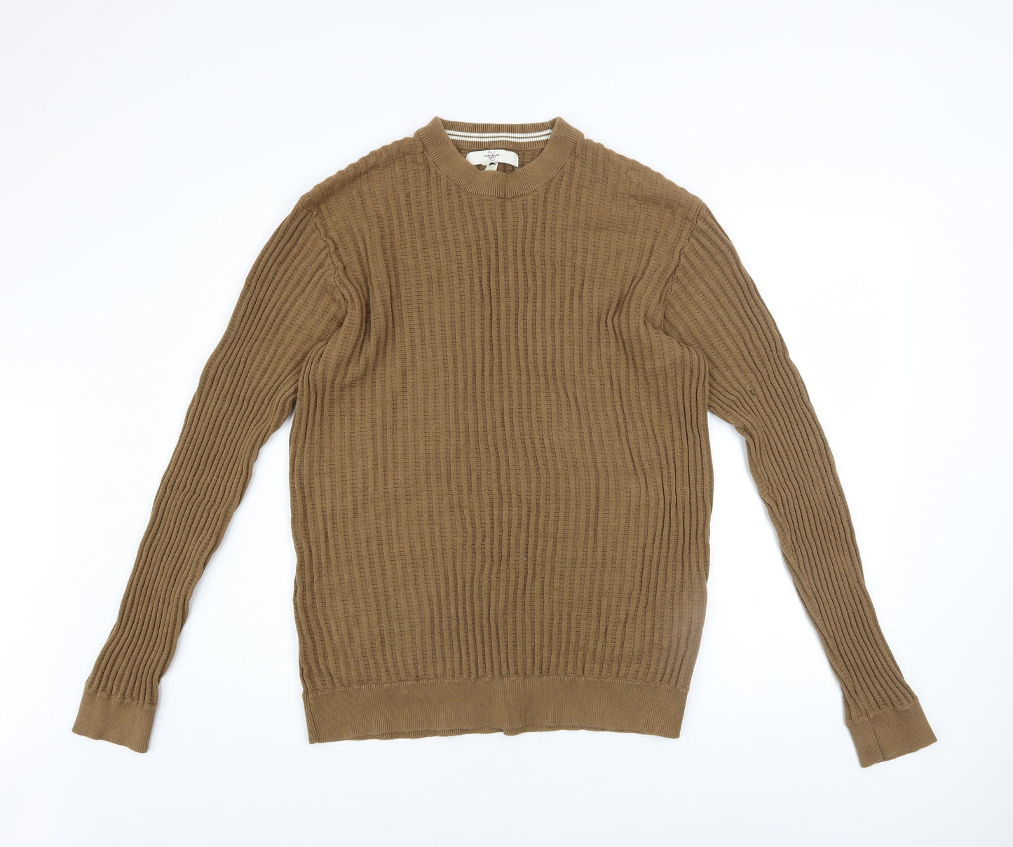 Mens UK Size XL River Island Beige Pullover Jumper