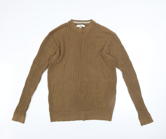Mens UK Size XL River Island Beige Pullover Jumper
