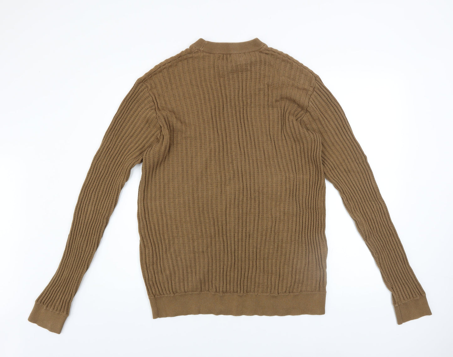 Mens UK Size XL River Island Beige Pullover Jumper