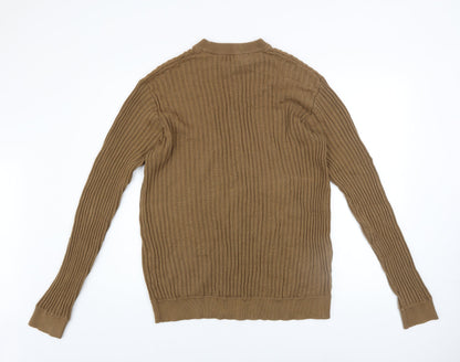 Mens UK Size XL River Island Beige Pullover Jumper