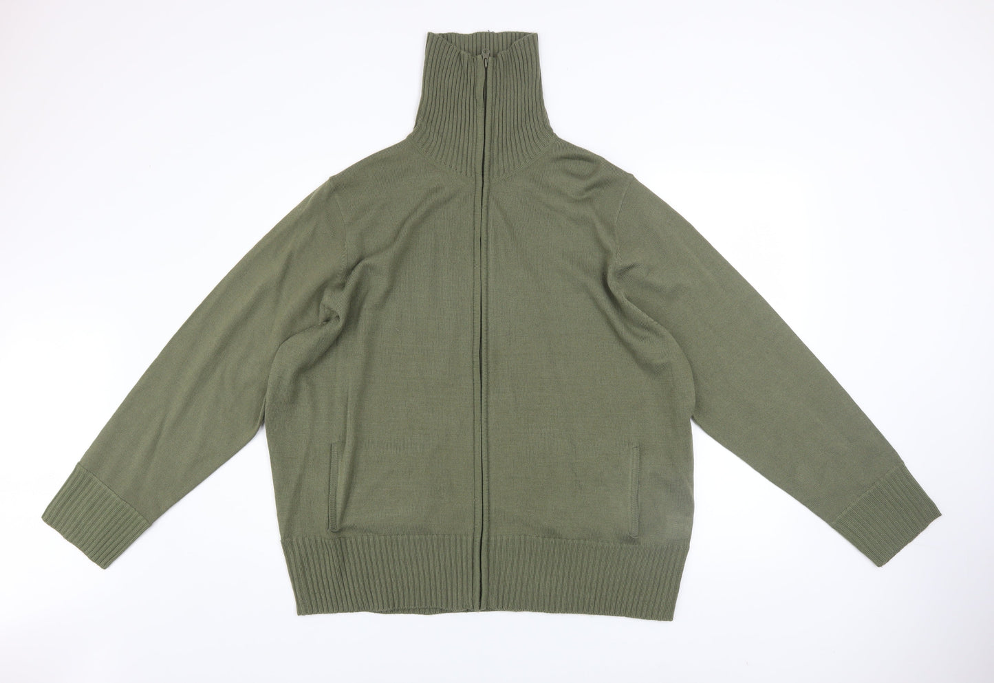 Mens UK Size 3XL rogers+rogers Green Full Zip Jumper