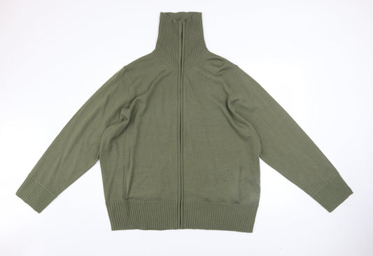 Mens UK Size 3XL rogers+rogers Green Full Zip Jumper
