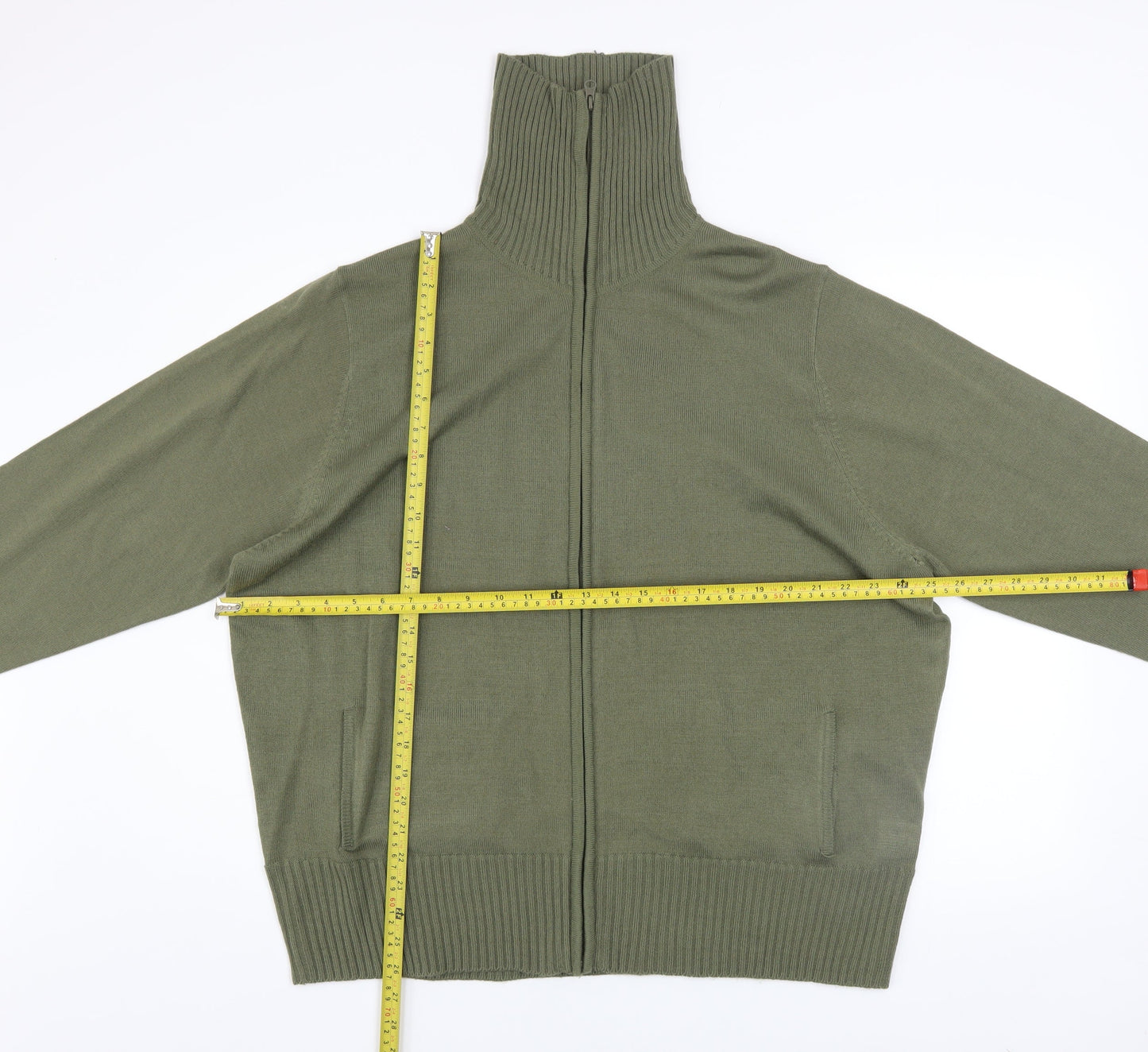 Mens UK Size 3XL rogers+rogers Green Full Zip Jumper