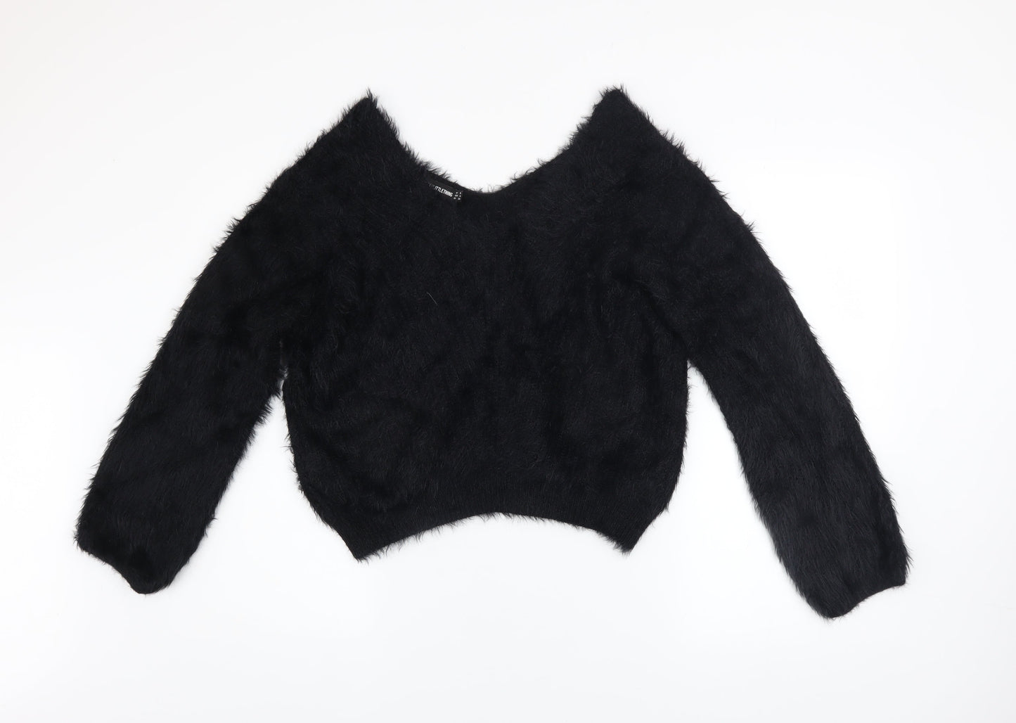 Womens UK Size 8 PRETTYLITTLETHING Black Pullover Jumper