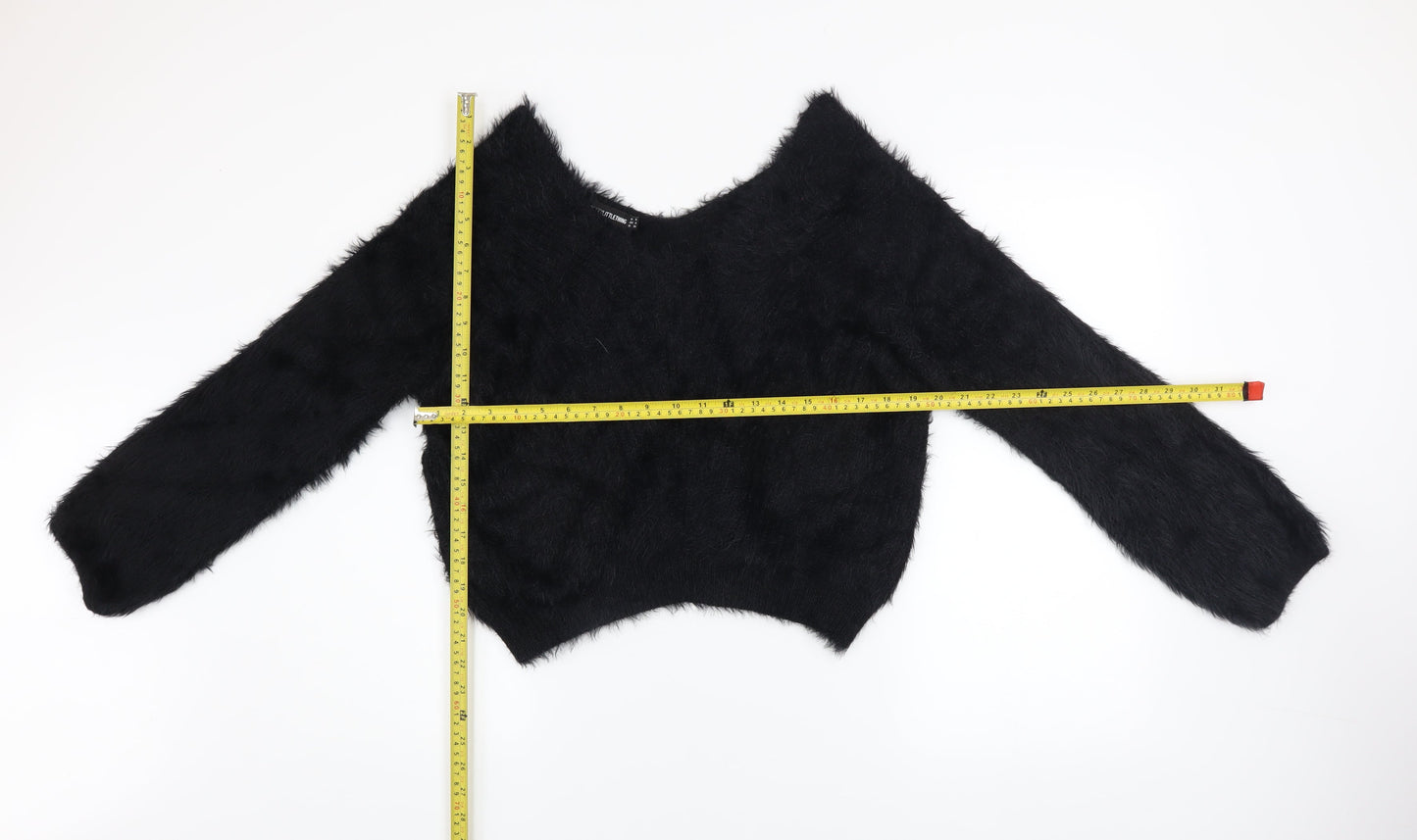Womens UK Size 8 PRETTYLITTLETHING Black Pullover Jumper