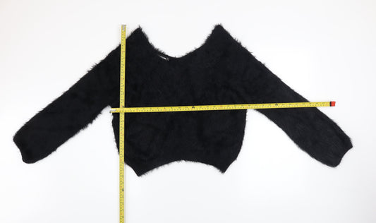 Womens UK Size 8 PRETTYLITTLETHING Black Pullover Jumper