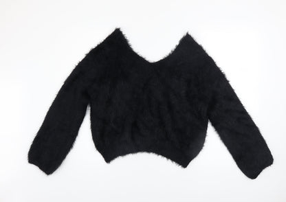Womens UK Size 8 PRETTYLITTLETHING Black Pullover Jumper