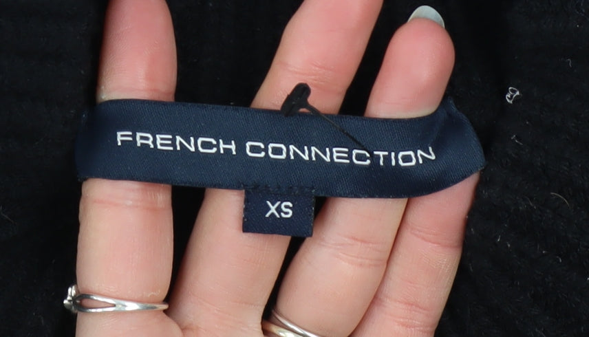 Womens UK Size XS French Connection Black Pullover Jumper