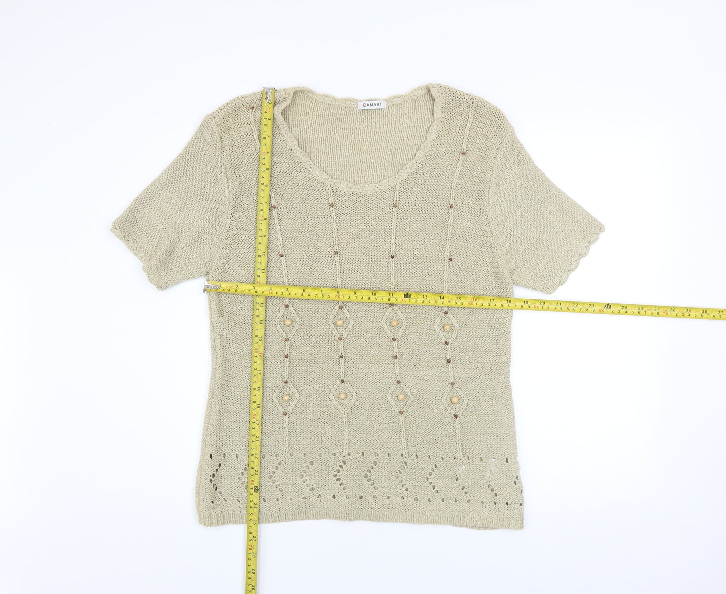 Womens UK Size 18/20 Damart Beige Basic Blouse