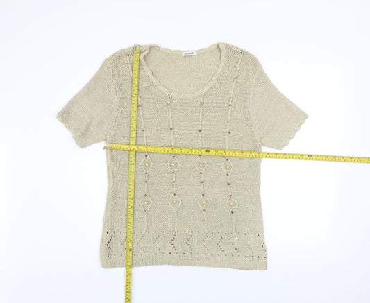 Womens UK Size 18/20 Damart Beige Basic Blouse