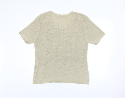Womens UK Size 18/20 Damart Beige Basic Blouse