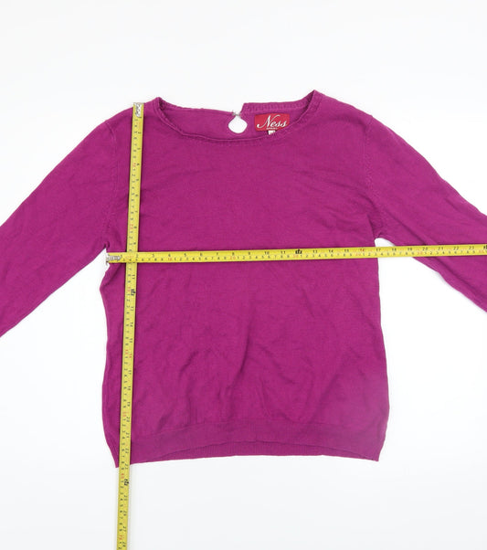 Womens UK Size XL Ness Pink Pullover Jumper