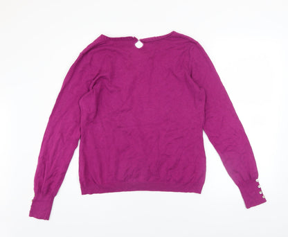 Womens UK Size XL Ness Pink Pullover Jumper