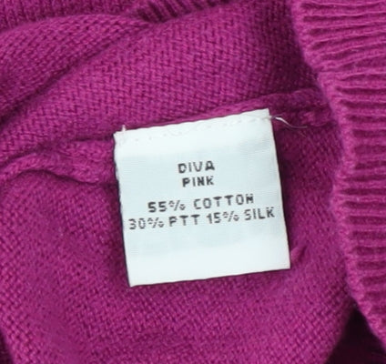 Womens UK Size XL Ness Pink Pullover Jumper