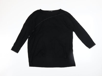 Womens UK Size M Zara Black Pullover Jumper