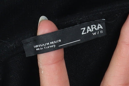 Womens UK Size M Zara Black Pullover Jumper