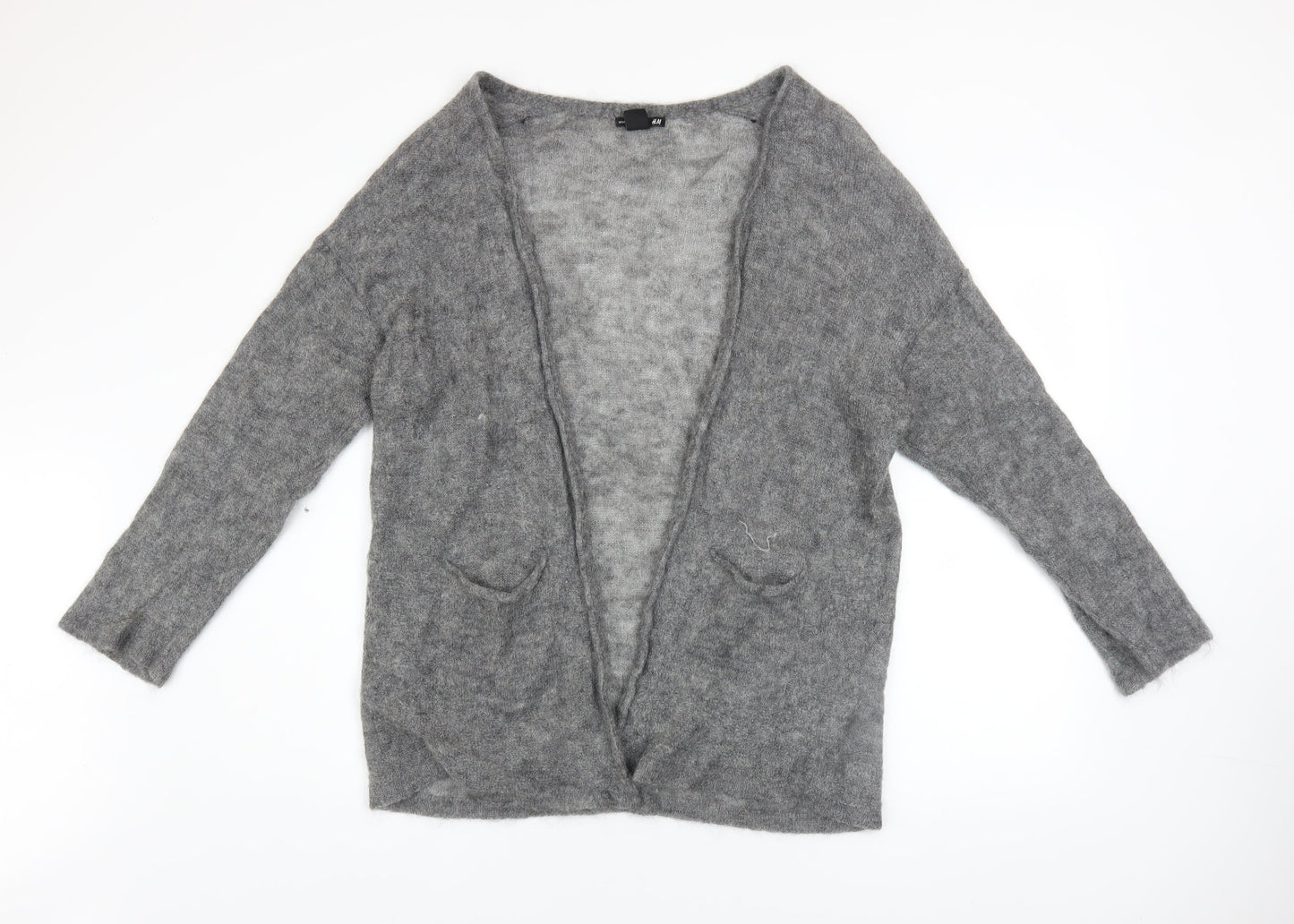 Womens UK Size M H&M Grey Cardigan Jumper