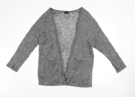 Womens UK Size M H&M Grey Cardigan Jumper