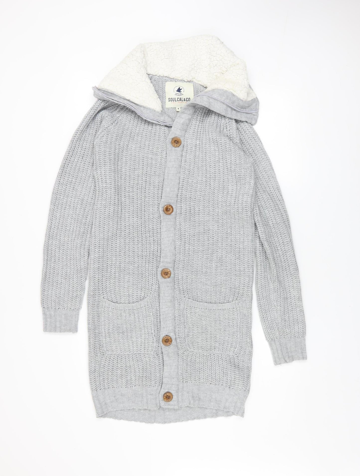 Womens UK Size 8 SoulCal & Co Grey Basic Jacket