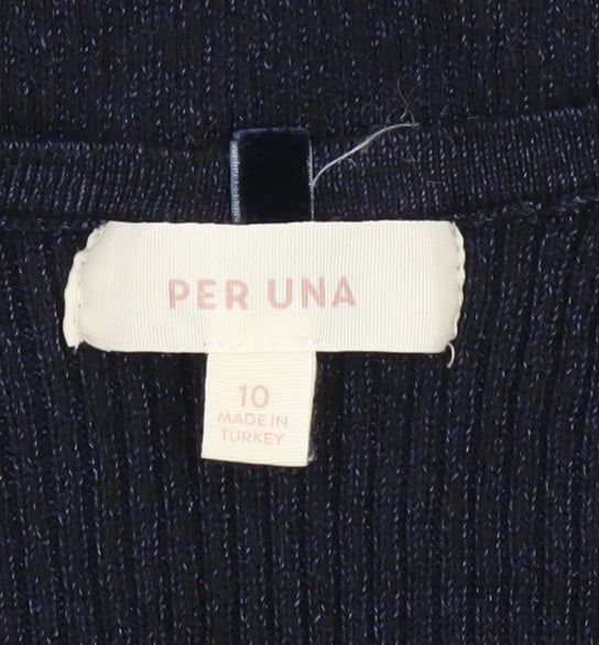 Womens UK Size 10 Marks and Spencer Blue Pullover Jumper