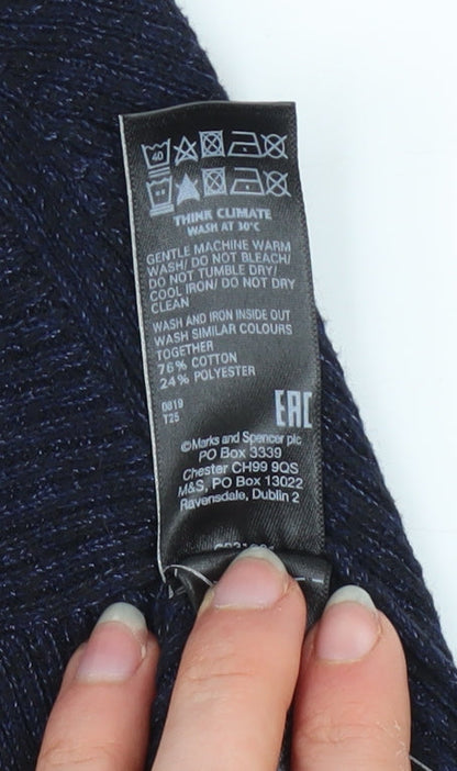 Womens UK Size 10 Marks and Spencer Blue Pullover Jumper