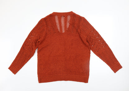 Womens UK Size 14-16 Isle Essentials Brown Cardigan Jumper