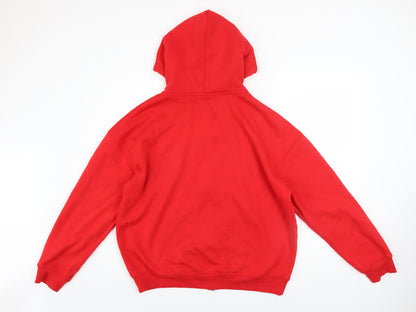 Teens UK Size XS FB Sister Red Full Zip Hoodie