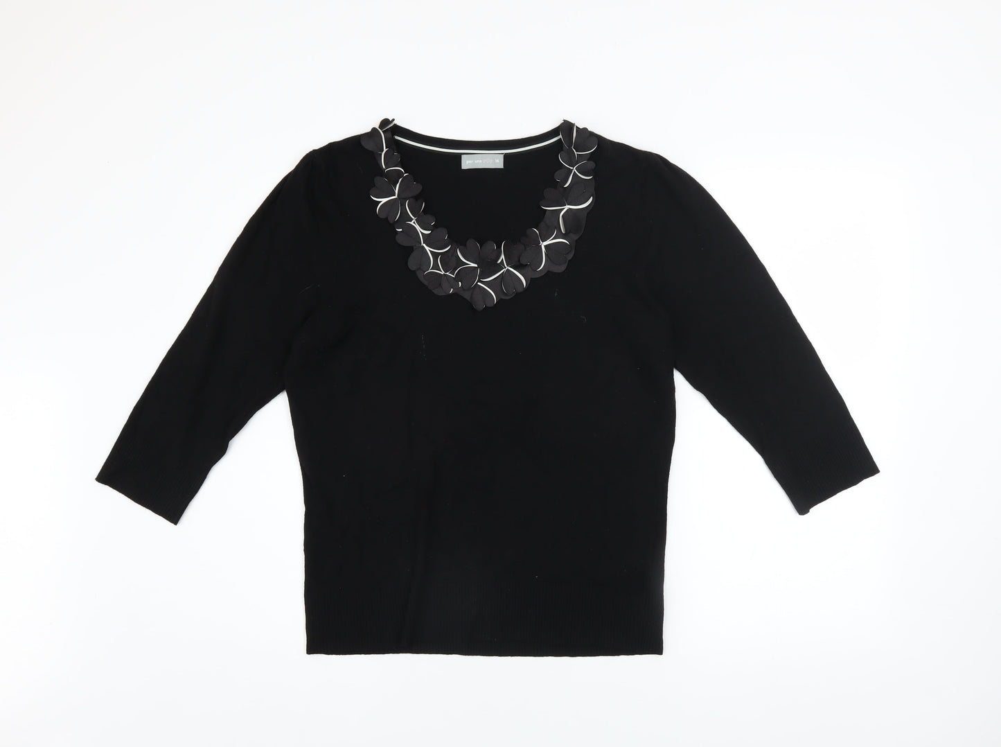 Womens UK Size 16 Marks and Spencer Black Pullover Jumper
