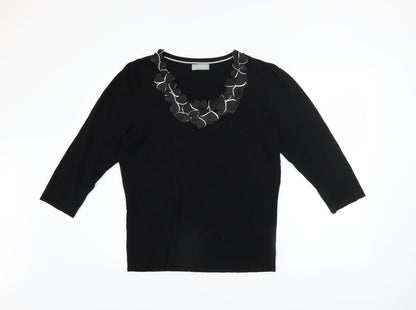 Womens UK Size 16 Marks and Spencer Black Pullover Jumper
