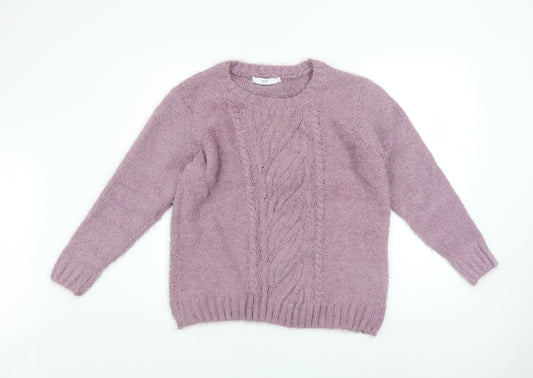 Womens UK Size M Isle Purple Pullover Jumper