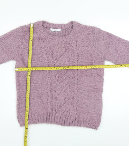Womens UK Size M Isle Purple Pullover Jumper