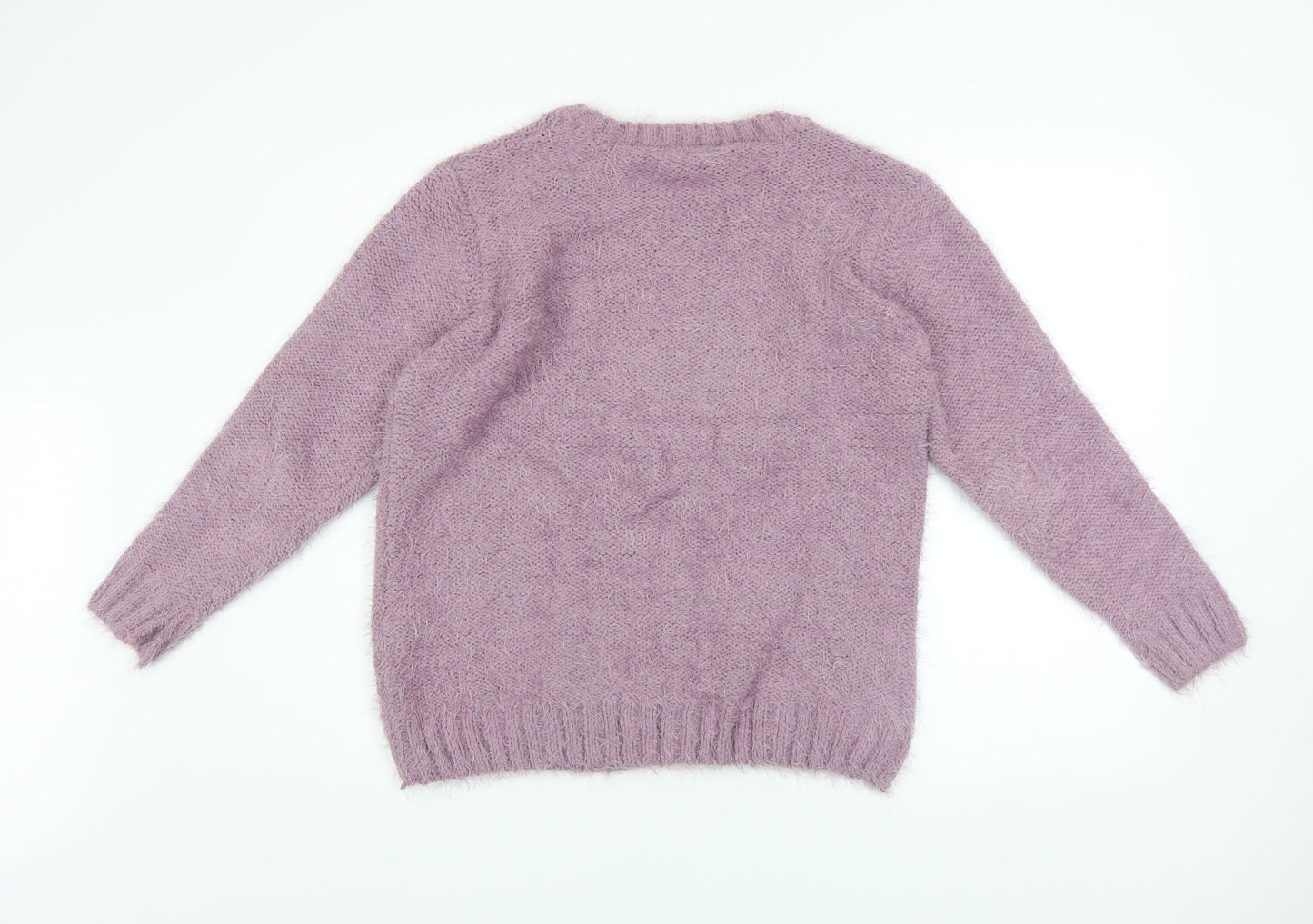 Womens UK Size M Isle Purple Pullover Jumper