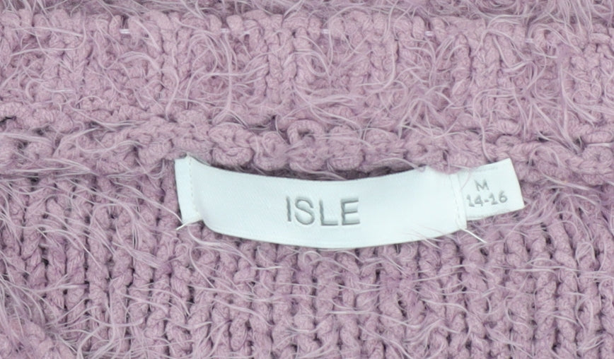 Womens UK Size M Isle Purple Pullover Jumper